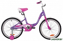 Картинка Детский велосипед NOVATRACK Angel 20 (фиолетовый/розовый, 2019) (205AANGEL.VL9)