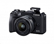 Картинка Беззеркальный фотоаппарат Canon EOS M6 Mark II EF-M 15-45mm IS STM, EVF-DC2 3611C012 (черны