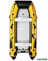 Надувная лодка Polar Bird Merlin PB-385M ПБ47 стеклокомпозит (черный/желтый)