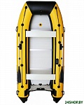 Картинка Надувная лодка Polar Bird Merlin PB-385M ПБ47 стеклокомпозит (черный/желтый)