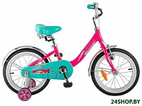 Картинка Детский велосипед Novatrack Ancona 16 (розовый/голубой, 2019)