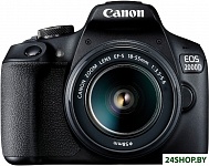 Картинка Зеркальный фотоаппарат Canon EOS 2000D Kit 18-55mm III (2728C002)