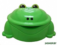 Картинка Песочница-бассейн Пластик Лягушка с крышкой (зеленый)