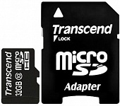 Картинка Карта памяти Transcend microSDHC Class 10 32 Gb SD-adapter (TS32GUSDHC10)