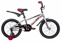 Картинка Детский велосипед NOVATRACK Lumen 18 (серебристый/красный, 2019) (185ALUMEN.BN9)