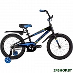 Картинка Детский велосипед Novatrack Dodger 18 185ADODGER.BK22 (черный, 2022)