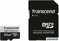 Картинка Карта памяти Transcend microSDXC TS64GUSD350V 64GB (с адаптером)