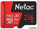 Карта памяти Netac MicroSDXC 256GB V30/A1/C10 P500 Extreme Pro с адаптером (NT02P500PRO-256G-R)