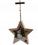 Картинка Елочная игрушка Белбогемия Снеговик со звездой 27269245 (31652)