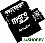 Картинка Карта памяти Patriot microSDHC (Class 10) 32 Гб + адаптер (PSF32GMCSDHC10)