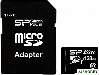 Картинка Карта памяти Silicon Power microSDXC Elite UHS-1 (Class 10) 128GB (SP128GBSTXBU1V10SP)
