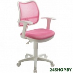 Кресло Бюрократ CH-W797/PK/TW-13A спинка сетка розовый сиденье розовый TW-13A (пластик белый)