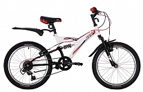 Картинка Детский велосипед NOVATRACK Dart 20 20SS6V.DART.WT20 (белый/черный, 2020)