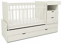 Картинка Детская кроватка SKV Company СКВ-5 Жираф (белый) [550031]