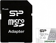 Картинка Карта памяти Silicon Power Superior microSDXC 512Gb SP512GBSTXDA2V20SP