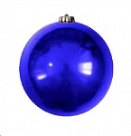 Картинка Украшение для больших елей Шар глянцевый 200 мм (синий)