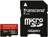 Карта памяти Transcend microSDHC UHS-I U1 Class 10 600x Ultimate 32GB (TS32GUSDHC10U1)