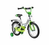 Картинка Детский велосипед Novatrack Vector 16 2020 163VECTOR.SL20 (серебристый/салатовый)