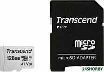 Картинка Карта памяти Transcend microSDXC 300S 128GB + адаптер