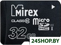 Картинка Карта памяти Mirex microSDHC UHS-I (Class 10) 32GB [13612-MCSUHS32]