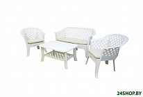 Картинка Комплект садовой мебели Ipae Progarden Veranda Set SDN012BI (белый)