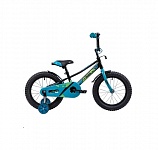 Картинка Детский велосипед NOVATRACK Valiant 16 (черный/голубой, 2019) (163VALIANT.BK9)