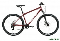 Картинка Велосипед Forward Sporting 27.5 2.3 D р.17 2022 (темно-красный/серебристый)