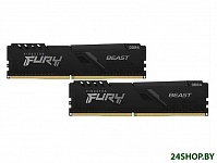 Картинка Оперативная память Kingston FURY Beast 2x8GB DDR4 PC4-21300 KF426C16BBK2/16