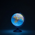 Глобус Земли политический с подсветкой от батареек. Диаметр 250мм