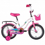 Картинка Детский велосипед Novatrack Tetris 14 2020 141TETRIS.WT20 (белый/розовый)