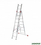 Картинка Лестница-стремянка Новая высота NV 323 трёхсекционная профессиональная 3x8 ступеней