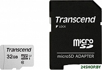 Картинка Карта памяти Transcend microSDXC 300S 32GB + адаптер