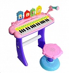 Картинка Детский синтезатор со стульчиком Combuy 2269-207 (розовый)