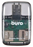 Картинка Кардридер USB2.0 Buro BU-CR-110