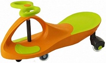 Картинка Детская каталка с полиуретановыми колесами салатово-оранжевая «БИБИКАР» (Bibicar, new type,