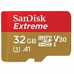 Картинка Карта памяти SanDisk Extreme SDSQXAF-032G-GN6MA microSDHC 32GB (с адаптером)