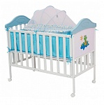 Картинка Классическая детская кроватка Babyhit Sleepy Compact (белый/голубой)