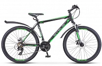 Картинка Велосипед Stels Navigator 620 MD 26 V010 (2019, черный/зеленый, рама 14)