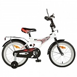 Картинка Детский велосипед Novatrack Turbo 16 2020 167TURBO.WT20 (белый/черный)