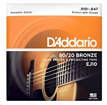 Картинка Струны для акустической гитары DAddario EJ10