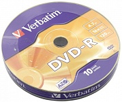 Картинка Диски Verbatim DVD-R Disc 4.7Gb 16x (уп. 10 шт)