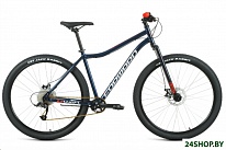 Картинка Велосипед Forward Sporting 29 X D р.17 2022 (темно-синий/красный)
