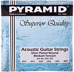 Картинка Комплект струн для 6 струнной акустической гитары Pyramid 304100