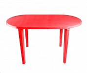 Картинка Стол пластиковый Стандарт Пластик Групп Овальный 130-0021 (красный)
