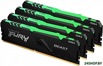 FURY Beast RGB 4x16GB DDR4 PC4-25600 KF432C16BBAK4/64