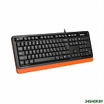 Картинка Клавиатура A4Tech Fstyler FKS10 (черный/оранжевый)