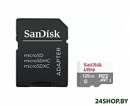 Картинка Карта памяти SanDisk Ultra SDSQUNS-128G-GN6TA microSDHC 128GB (с адаптером)