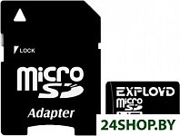 Картинка Карта памяти Exployd microSDHC Class 10 32GB + SD adapter