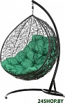Картинка Кресло подвесное BiGarden Gemini Black (зеленая подушка)