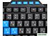 Клавиатура OKLICK 750G (голубой/черный)